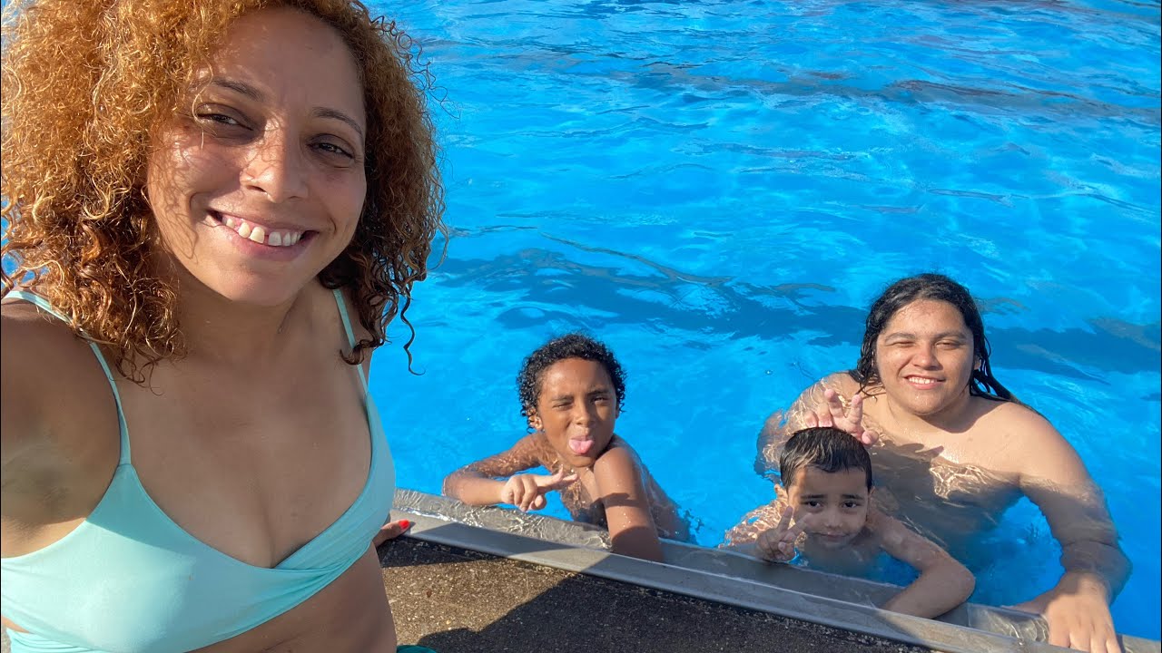 Having some fun going to the pool Riverbank State Park ￼