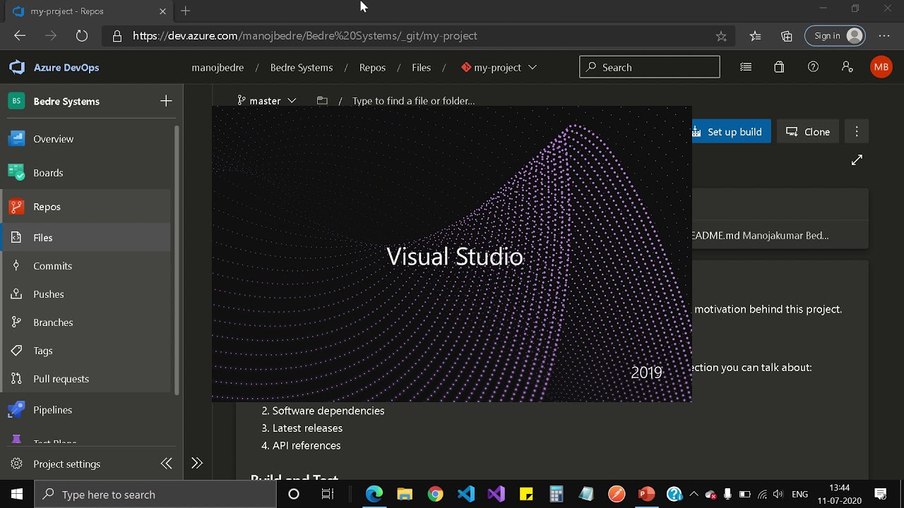 Creating Git Repository on Azure Devops
