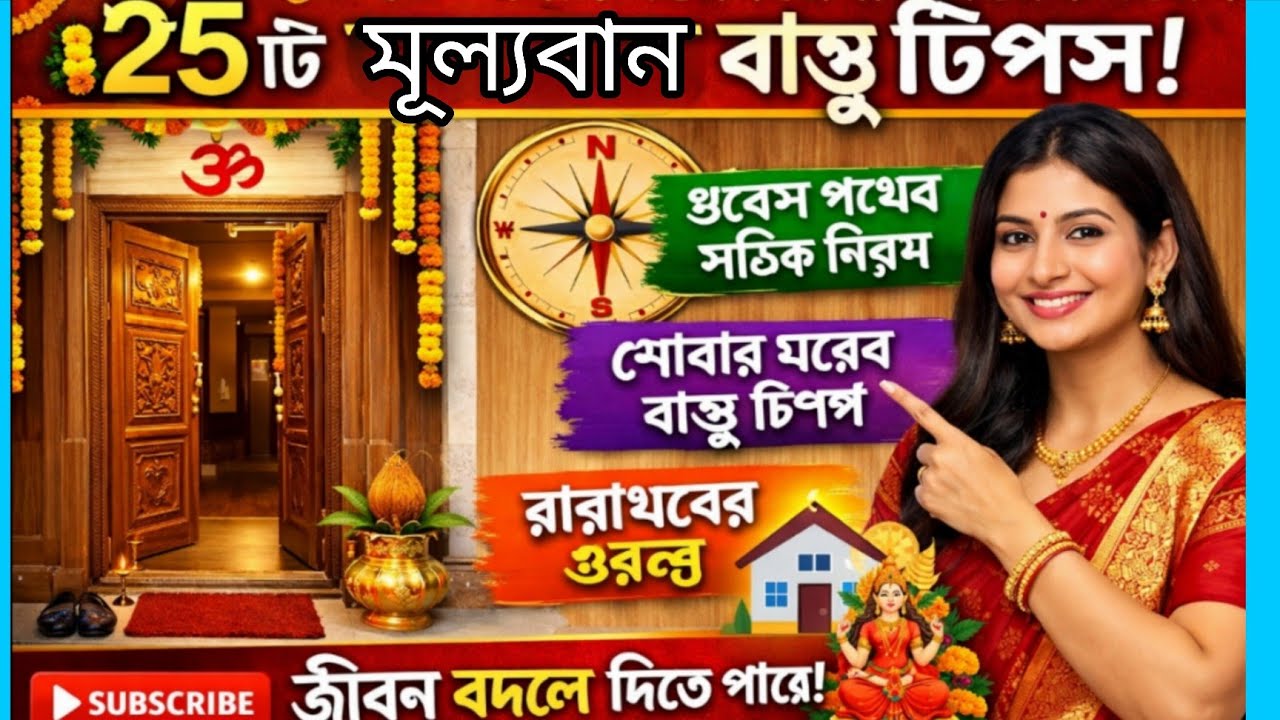 আপনার ভাগ্য বদলে দেবে এই ২৫টি বাস্তু টিপস! 🏠✨ | 25 Vastu Tips for Home
