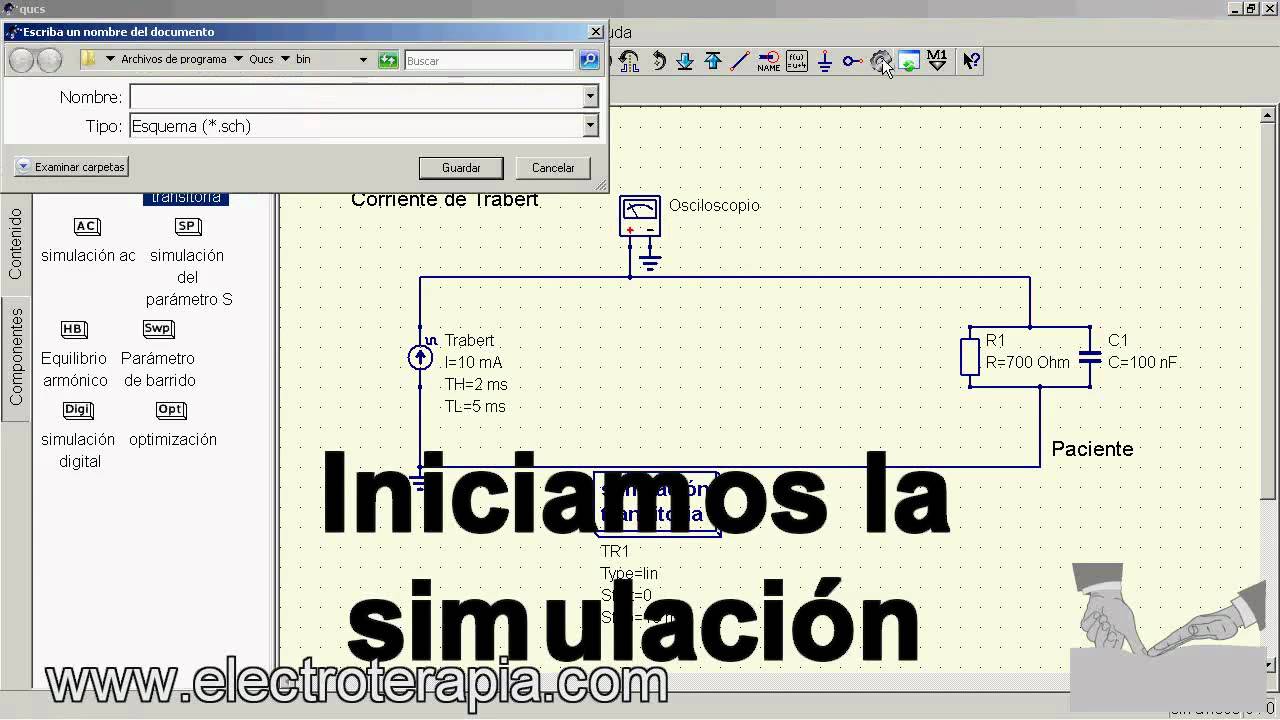 QUCS para ver la C de Trabert