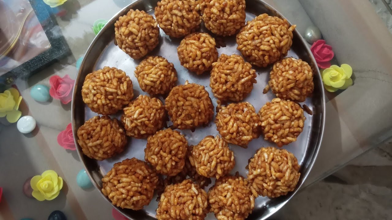 घर पर बनाए स्वदेशी मुरमुरे लाई के लड्डू