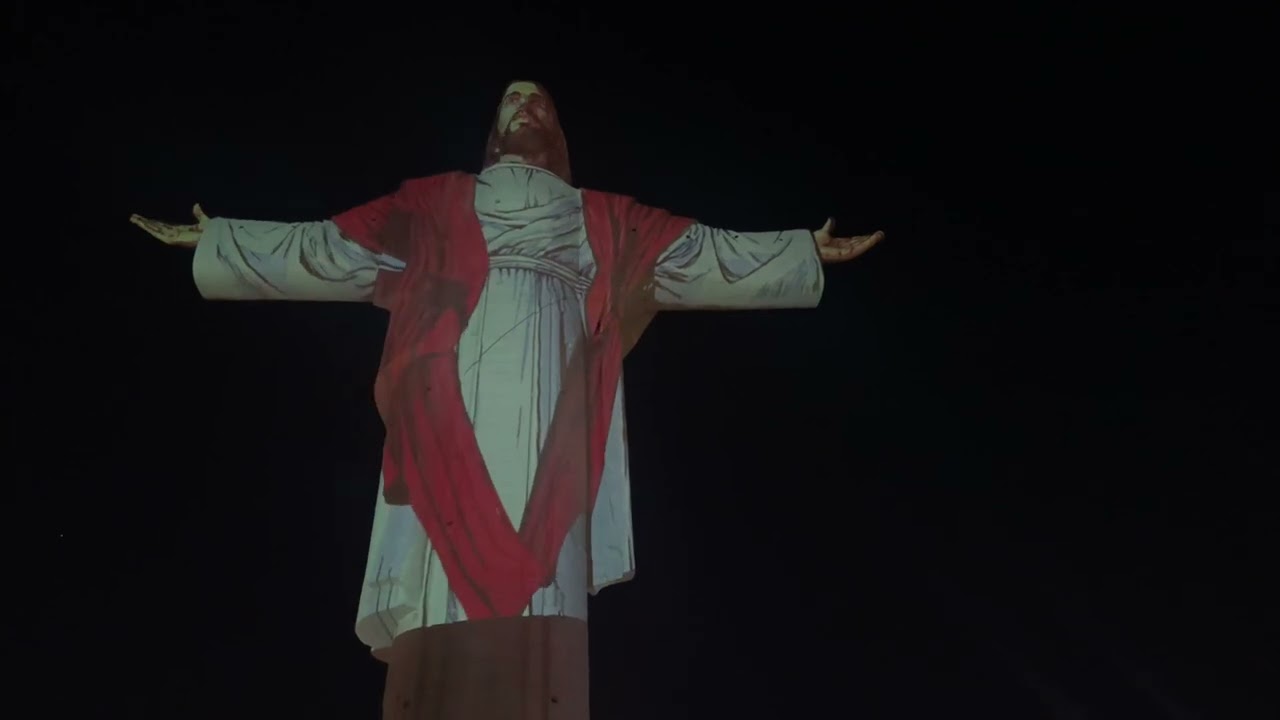 Cristo de la Concordia estrena Mapping navideño 2024. Más alto que el Cristo Corcovado de Brasil