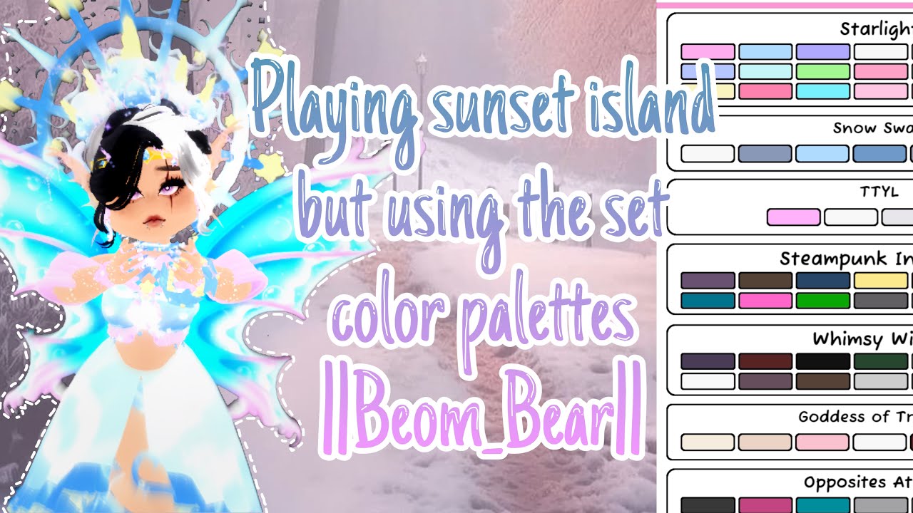 Playing sunset island but the set color palettes ||Beom_Bear||