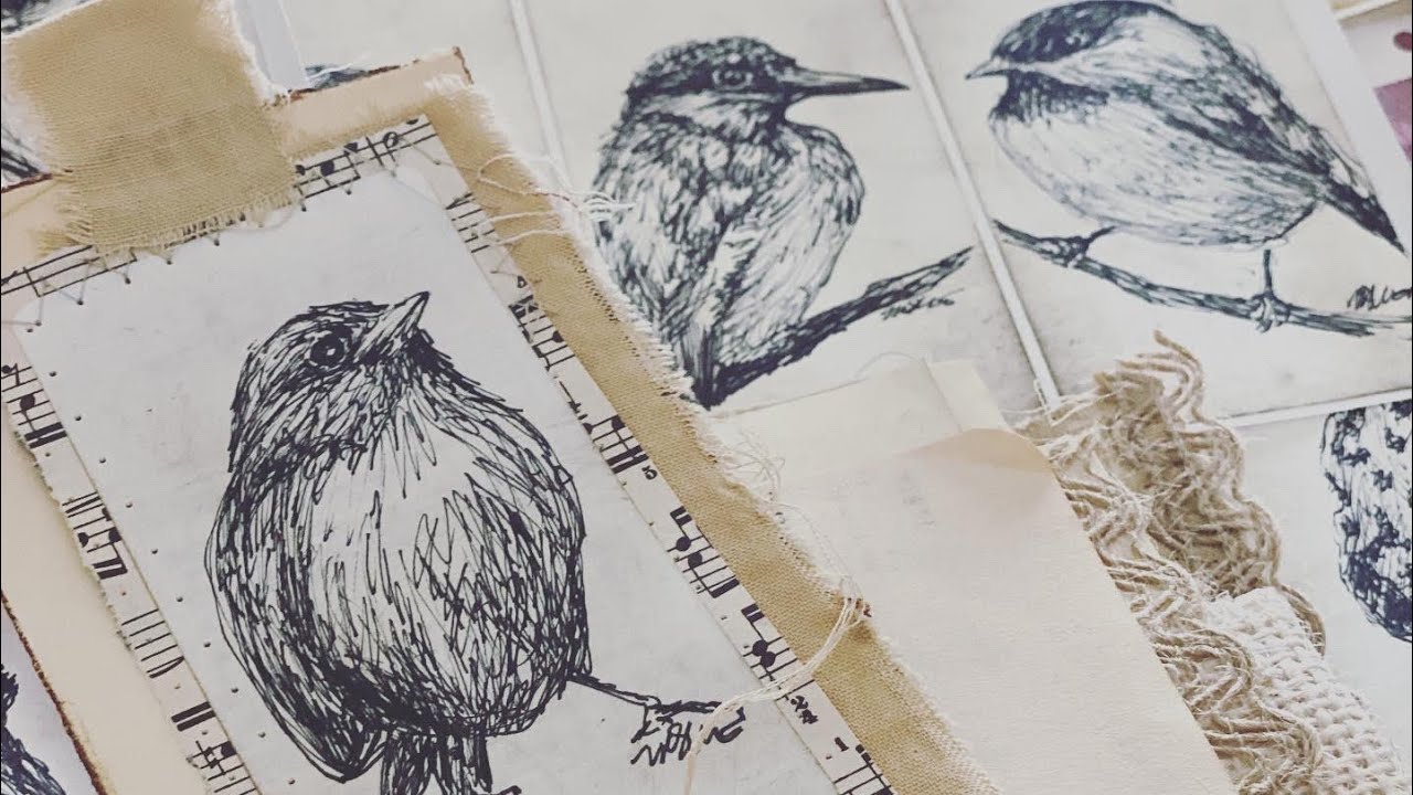 Bird labels and ephemera-quickie sketch