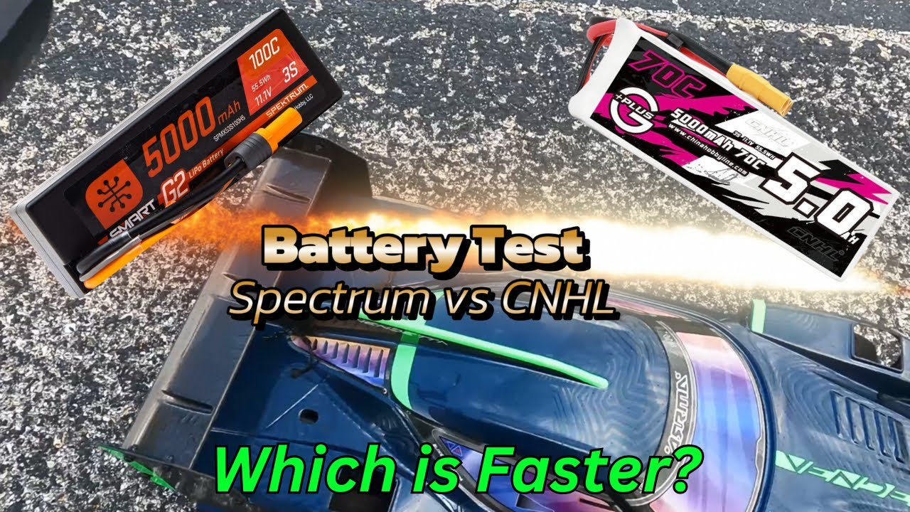 Battery Comparison - Spectrum vs CNHL G+ - Speed Test - Arrma Vendetta #arrma #comparison #rc