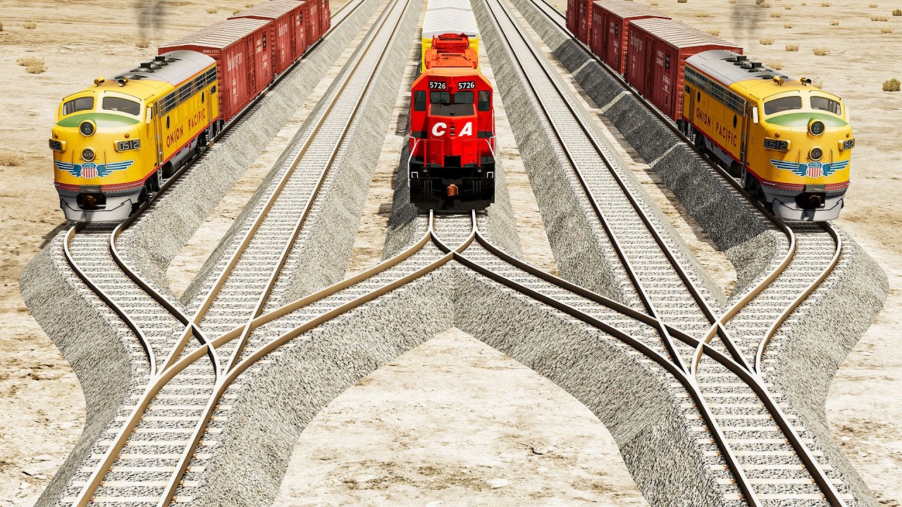 Epic Trains vs Zig Zag Railway Crashes #94 – BeamNG.drive | BeamNG High Speed