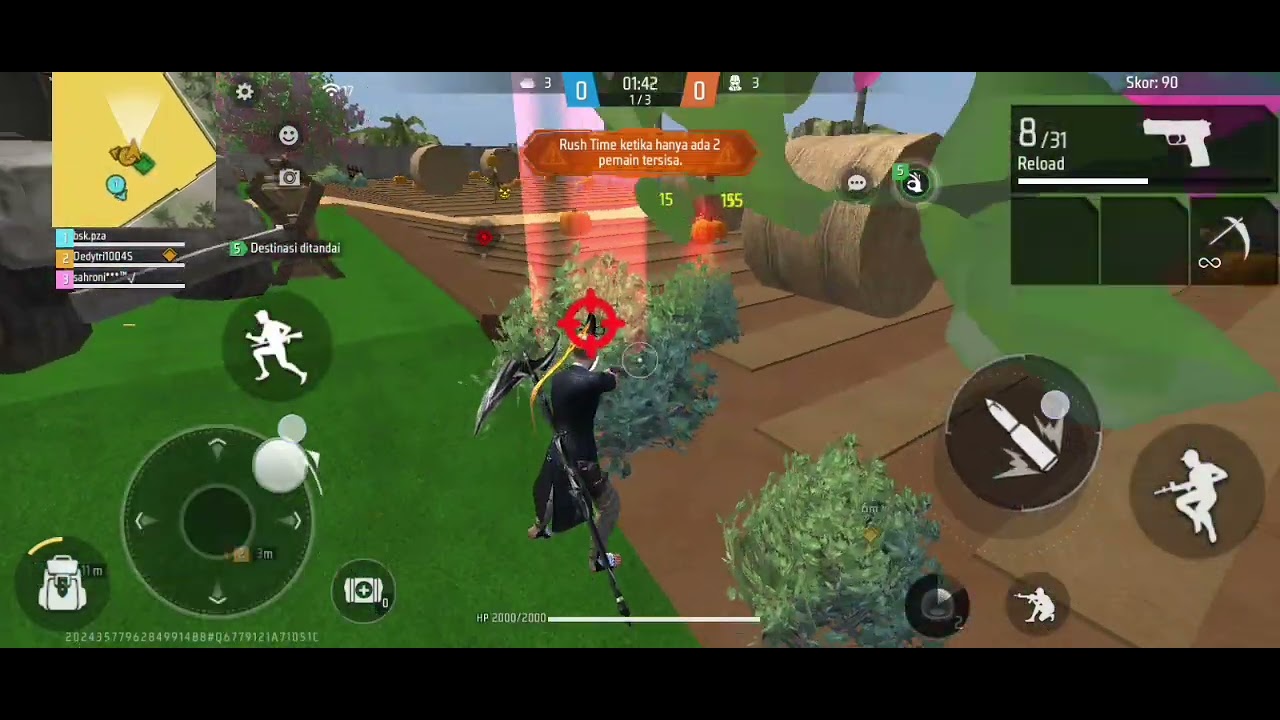 Hlo guys kali ini aku akan main game ff main petak umpet di map Craftland#garena free fire