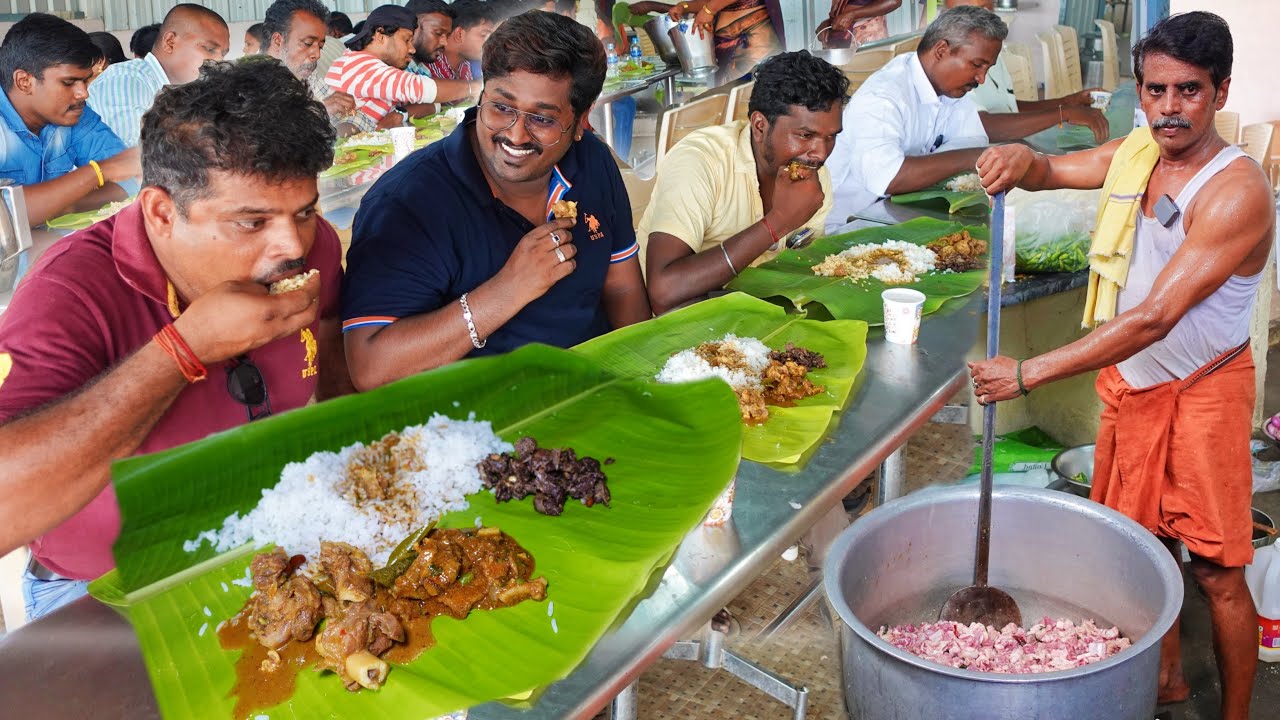 AMAZING TASTE MUTTON FEAST..!! South Indian Village Style Goat Cooking | Mutton Curry
