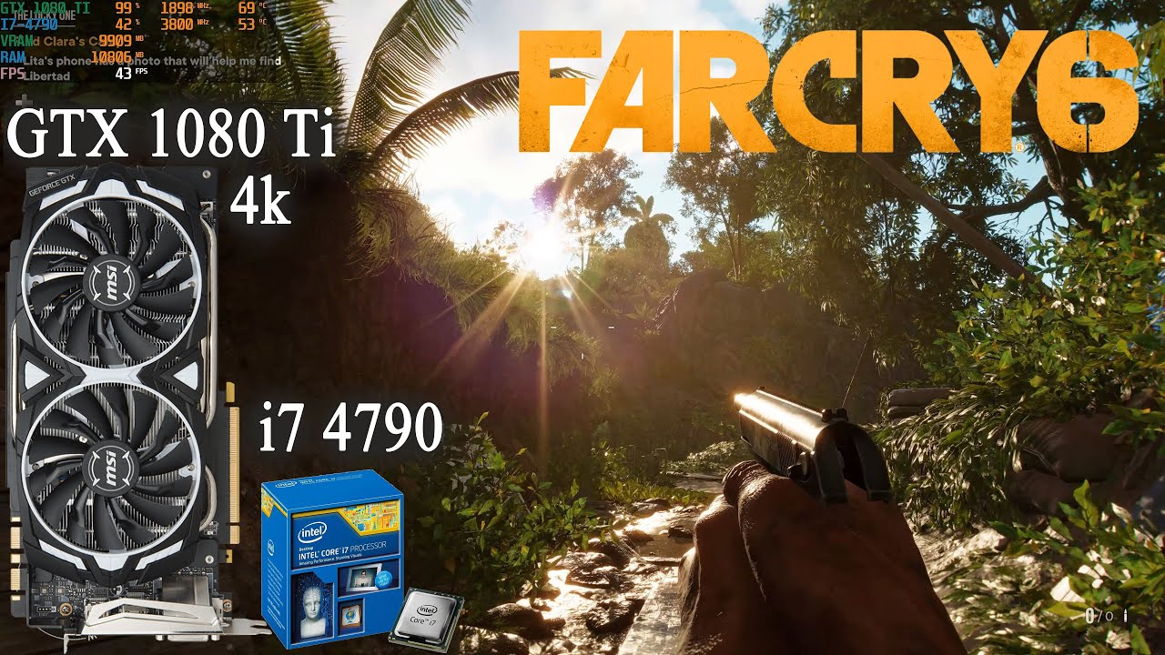 Far Cry 6  4k ( 2160p ) ultra settings + hd texture GTX 1080 ti | i7 4790