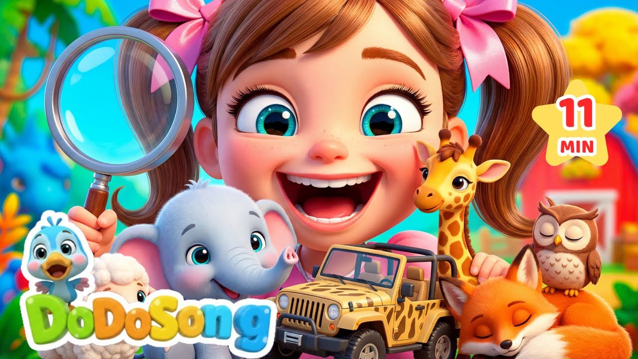 Animal Learning Songs for Kids 🐶 | Fun & Calm Songs Compilation | DodoSong