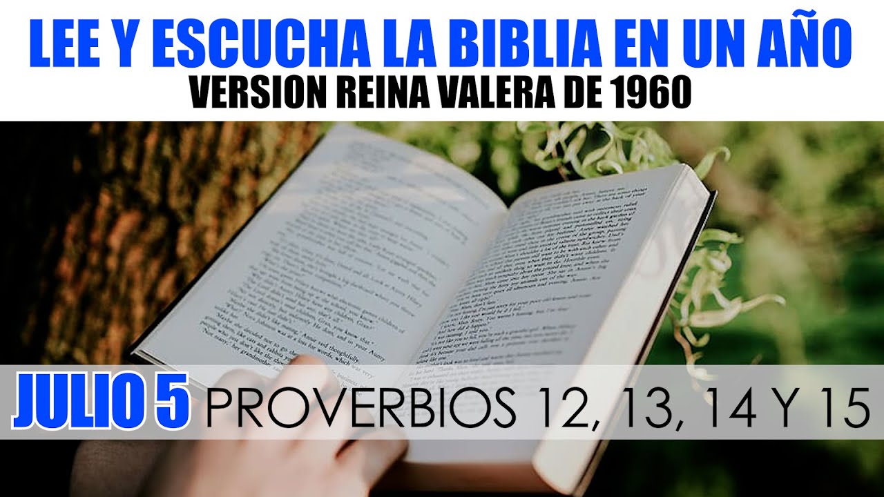JULIO 5 / PROVERBIOS 12, 13, 14 Y 15 / LEE LA BIBLIA EN UN A&Ntilde;O