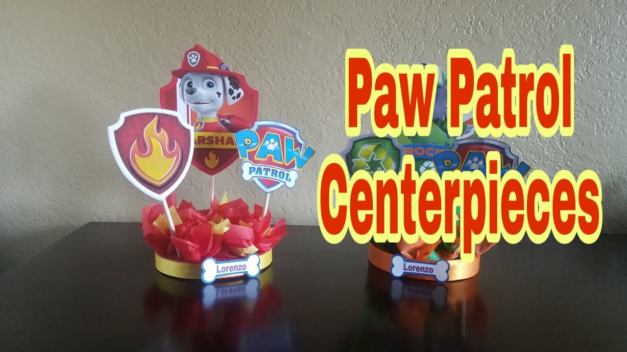 DIY Paw Patrol//Centro de mesas (style 2)