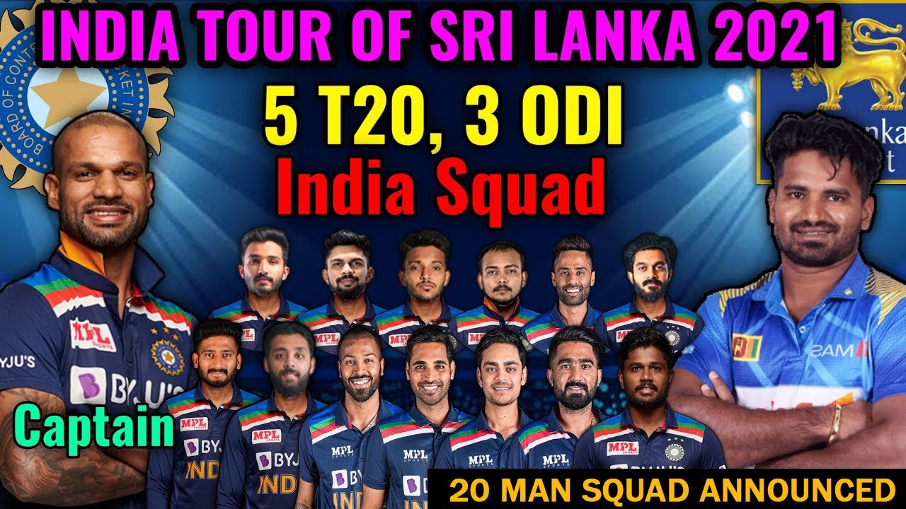 India's squad for Sri Lanka 2021 😍 India vs Sri Lanka 2021 😍 Dhawan Captain, Shreyas misses