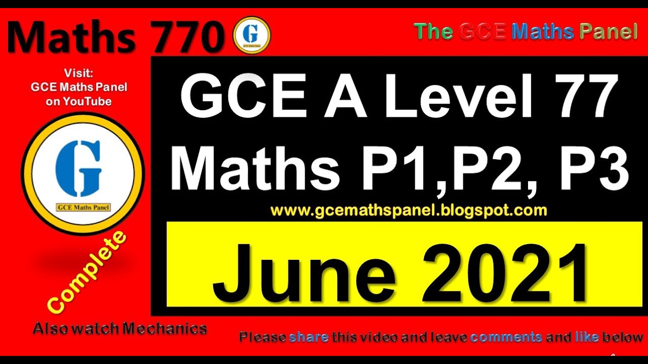 GCE A Level Maths Statistics Papers 1, 2, 3 Complete Correction