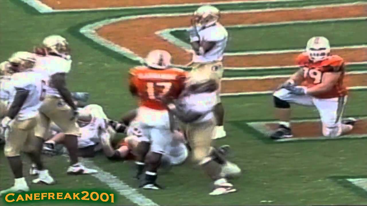 2000 Miami Hurricanes vs Florida State Highlights