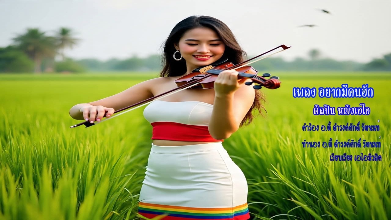 เพลง อยากมีคนฮัก ศิลปิน ชายเอไอ[LYRICS AUDIO]เพลงลูกทุ่งอิสานอินดี้วัยรุ่นอกหัก