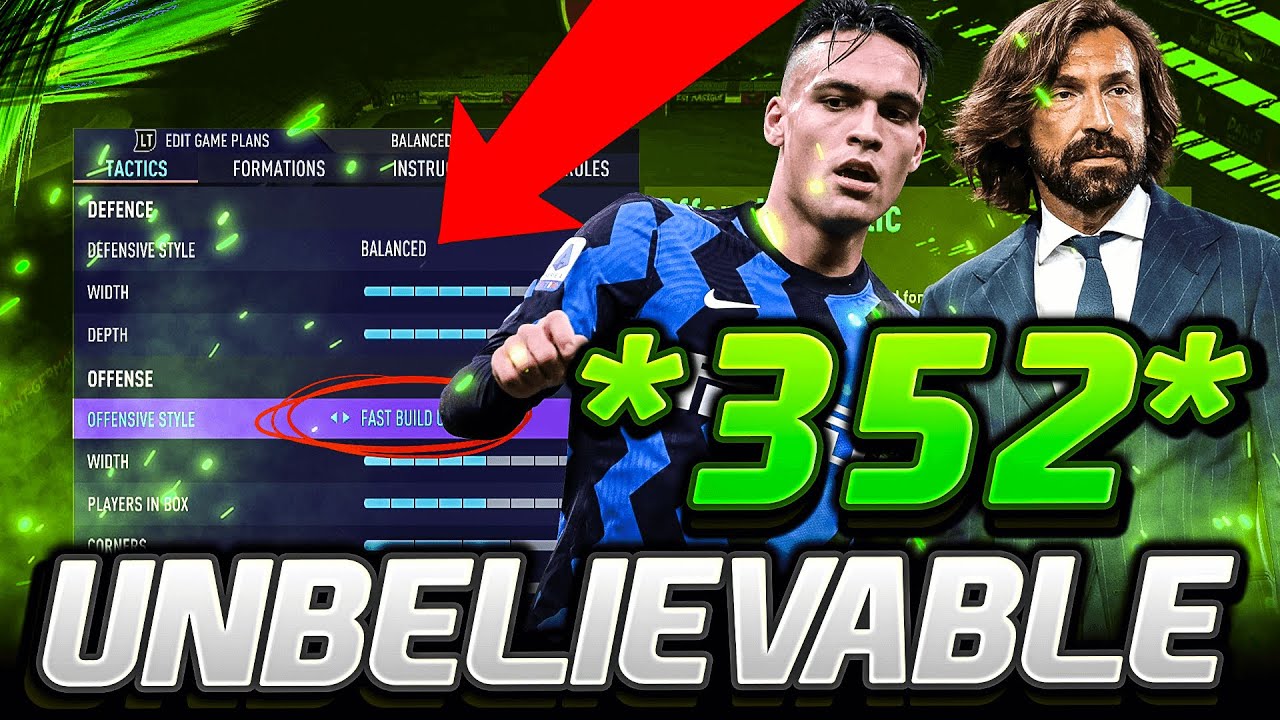 FIFA 21 | *NEW UNBELIEVABLE* 352 BEST CUSTOM TACTICS/INSTRUCTIONS! - FIFA 21 ULTIMATE TEAM