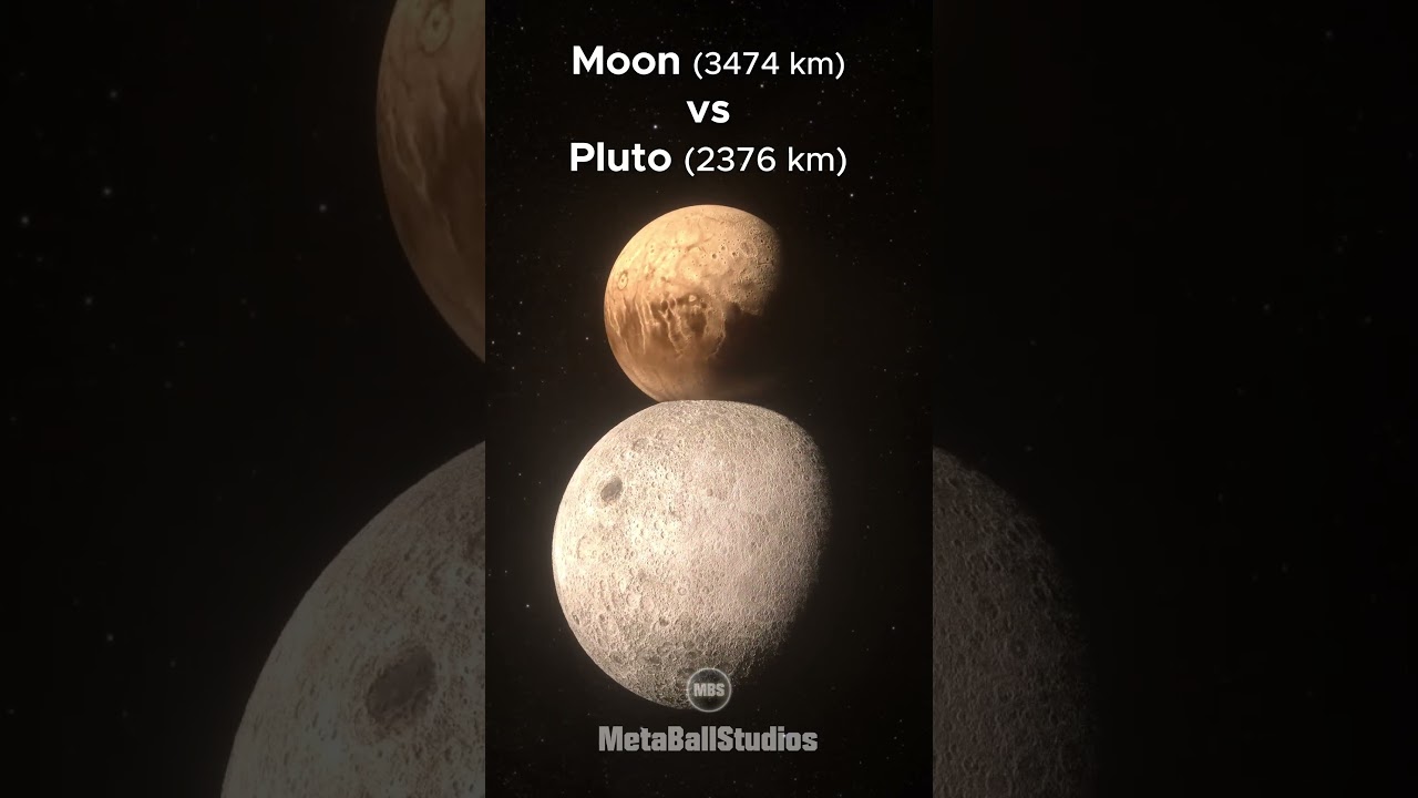 Moon vs Pluto in perspective! 🤯🌙