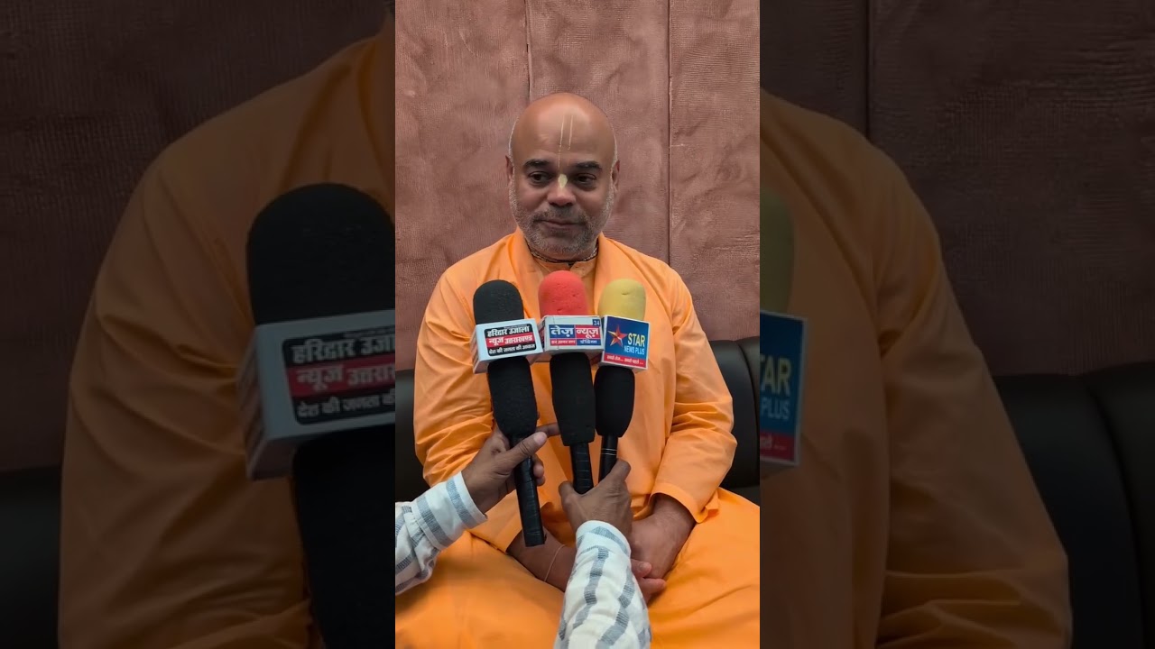Media Interview with Gurudev on the Glories of Srimad Bhagavatam near Ganga (7th March 2026)