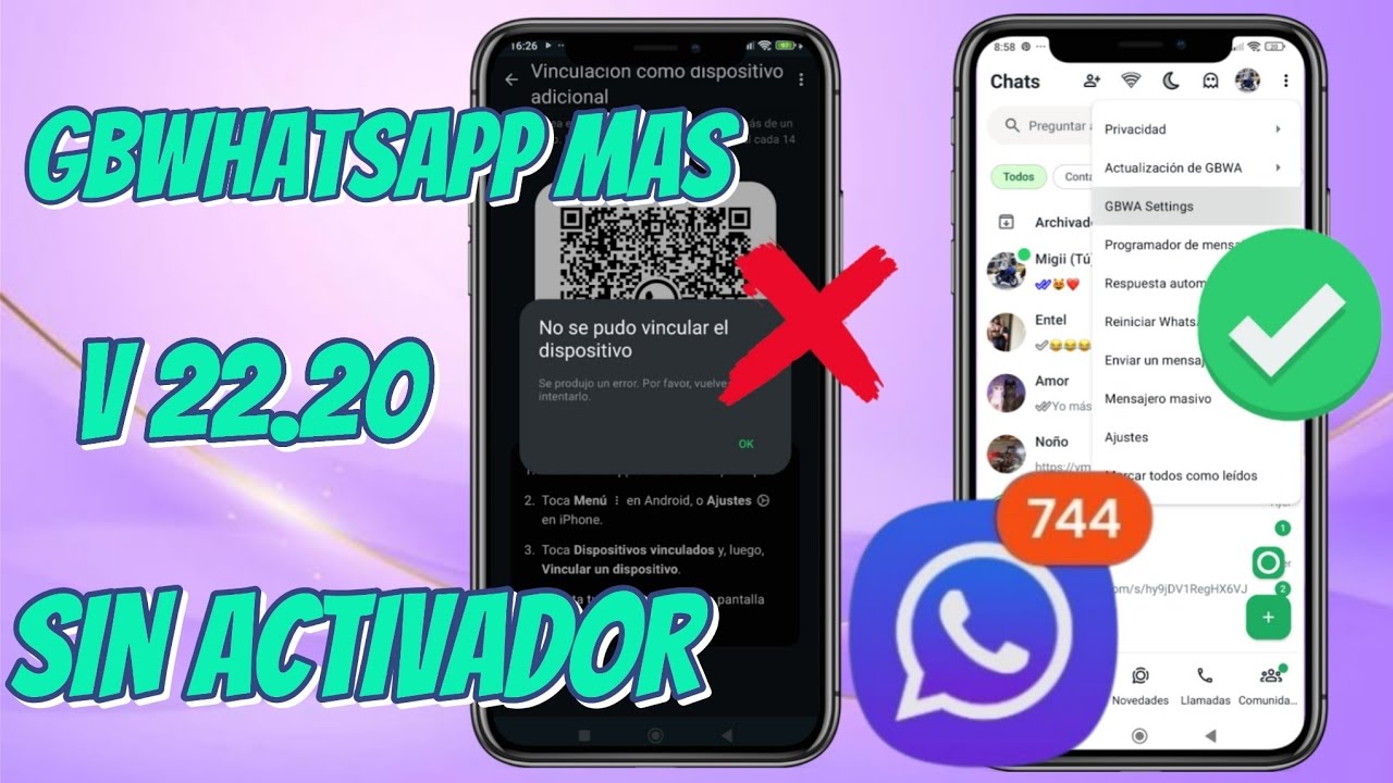 ULTIMA VERSIÓN GBWHATSAPP MAS 22.20  || FUNCIONA SIN ACTIVADOR ||