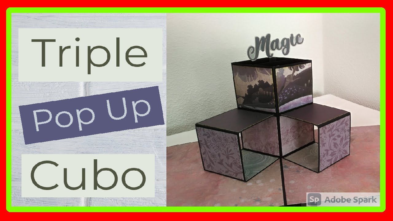 🍂🍄TRIPLE Pop Up CUBO  I SCRAPBOOKING I DIY BELLALUNA CRAFTS.