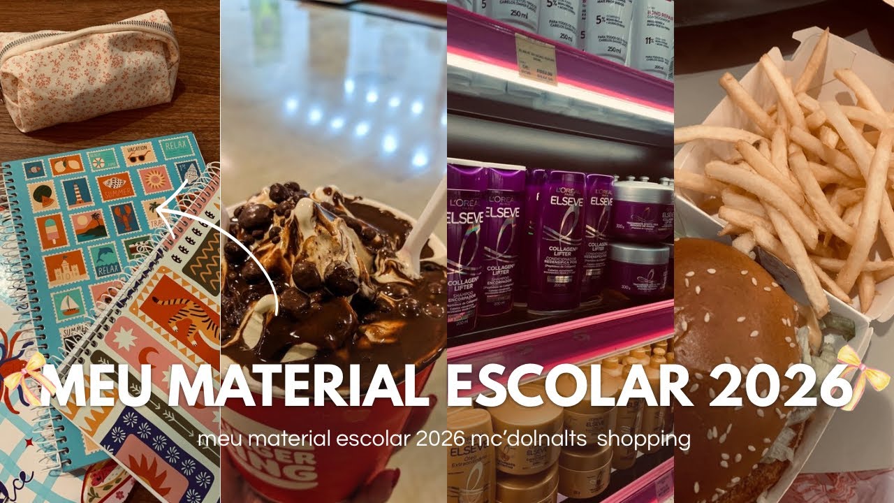 ✨ MEU MATERIAL ESCOLAR 2026 | Comprinhas + Rotina ✨