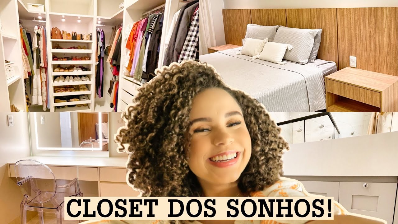 Tour pelo nosso QUARTO NA CASA NOVA + closet e banheiro! ✨