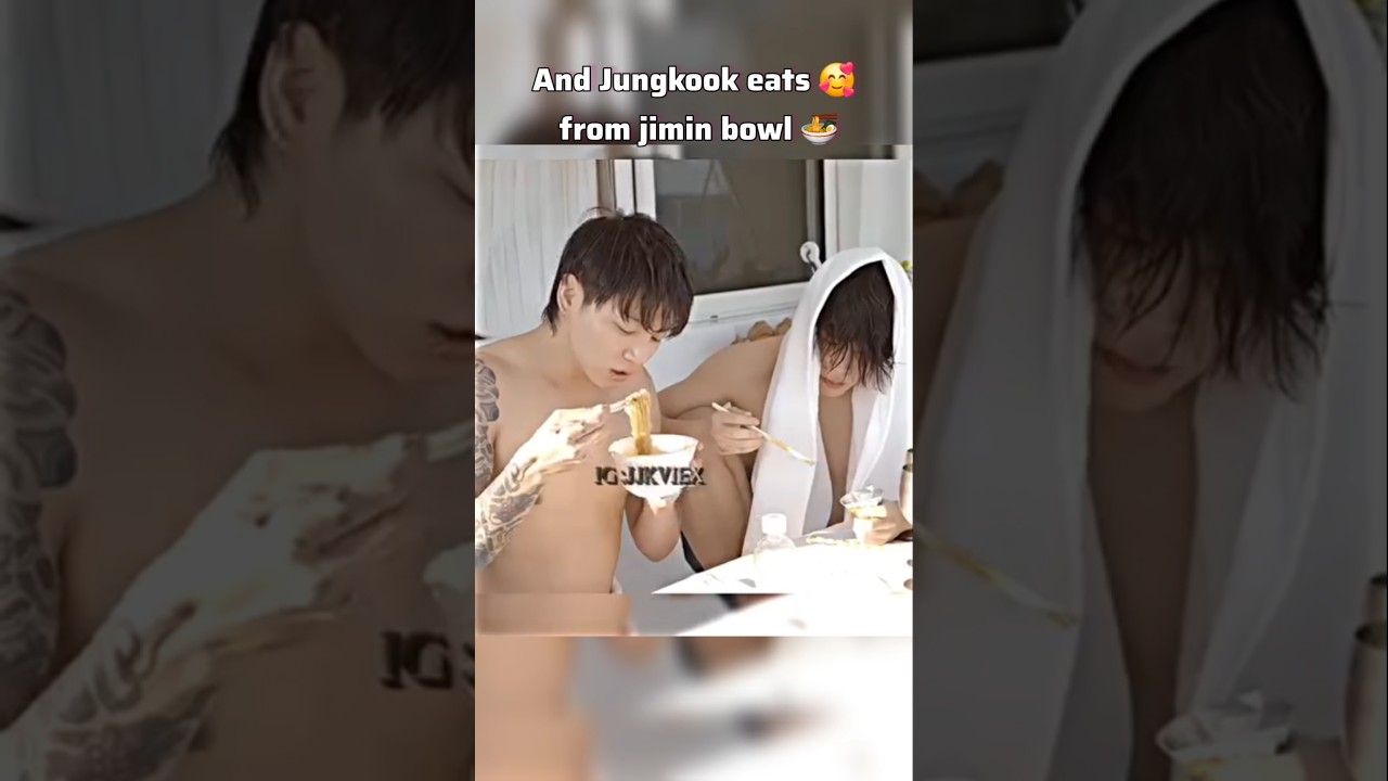 jikook eats from same bowl 🥣 🤭 #kookmin #jikook #jikooklovers #jimin #jungkook #btsarmy #bts #love