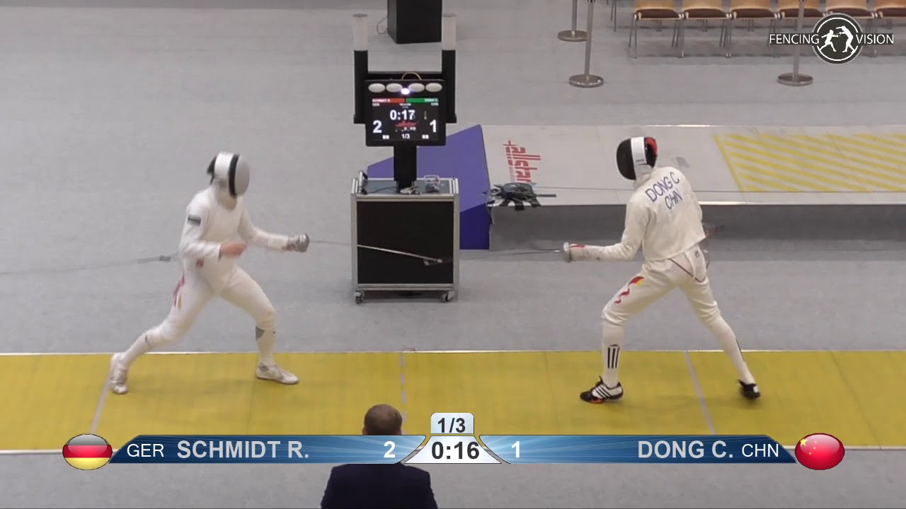 2020 108 T64 14 M E Individual Heidenheim GER WC YELLOW SCHMIDT Richard GER  vs DONG Chao CHN