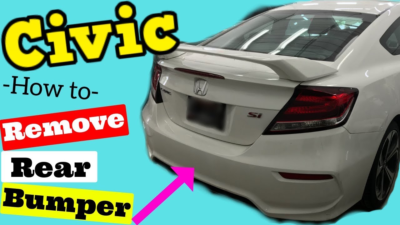 2014 2015 Honda Civic Coupe Rear Bumper Removal How to Remove Replace Install