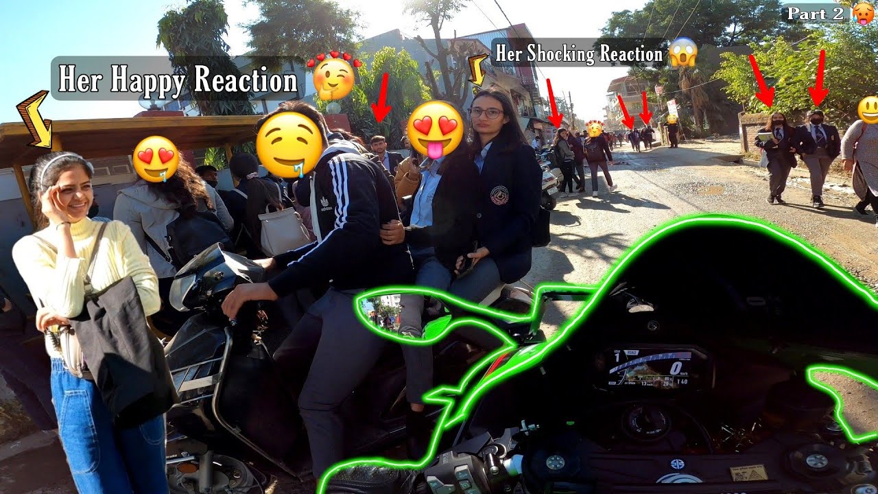 Cute Girls Happy Reactions & Best College Reaction 2021 & Boys Reactions & Loud Exhaust In College