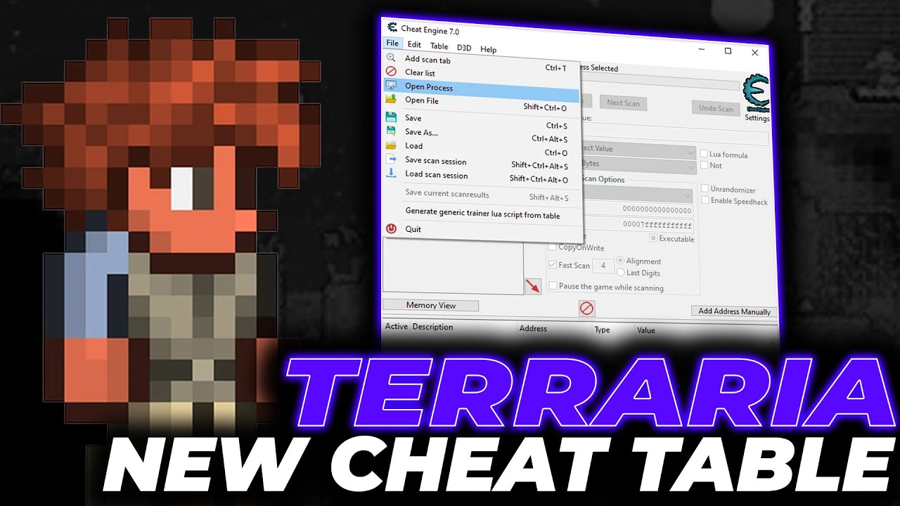 Terraria Cheat Engine | Terraria 1.4.5 Cheat | Config: GOD MODE, ITEM SPAWNER & INFINITE RESOURCES