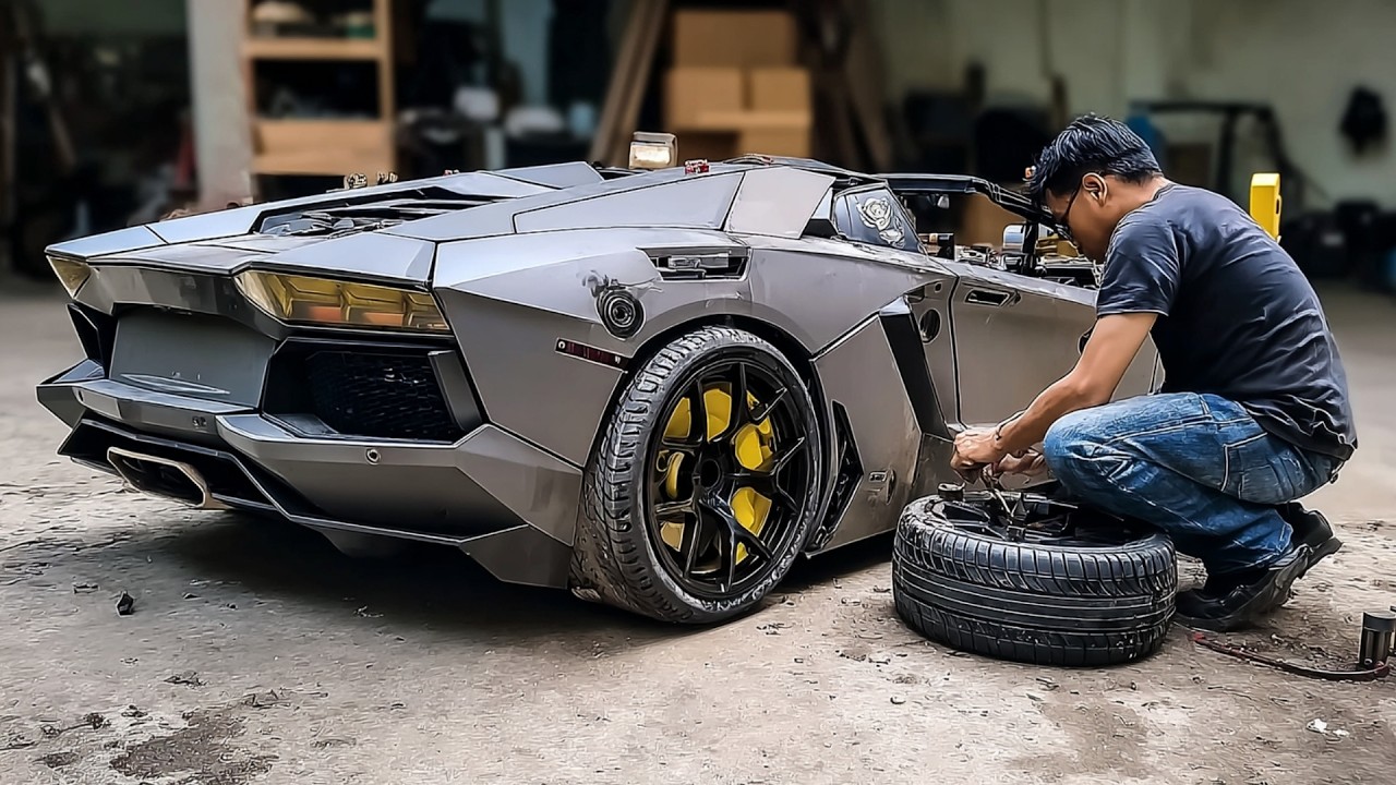 Мужчина собрал НЕВЕРОЯТНУЮ LAMBORGHINI с нуля за 10 месяцев | От и до от @haisupercar