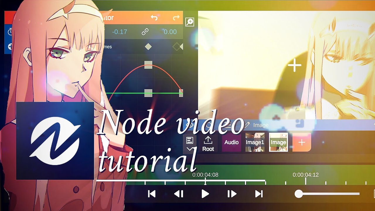 smooth transition , shake and text like ae tutorial!! [ Node Video ] | AMV