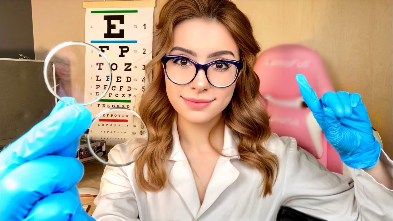 ASMR Eye Exam Lens 1 or 2 Test 👓 REALISTIC Vision Test, With or Without, Light Exam 👓