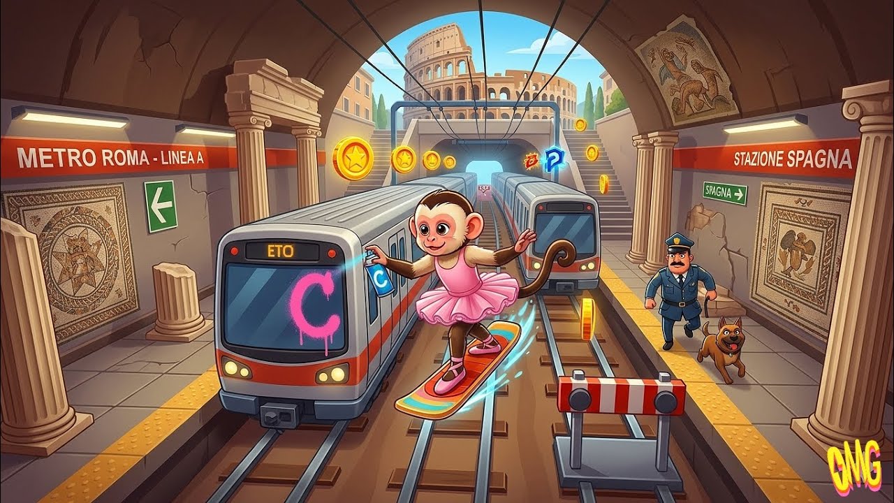 BALLERINA CAPPUCCINA AT THE SUBWAY IN ITALY  ROME SUBWAY SURFER 2026