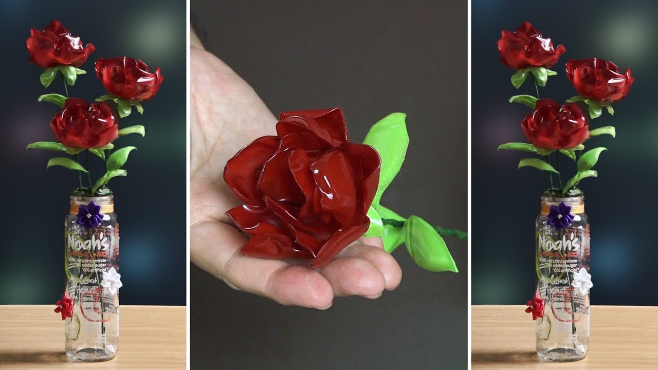 Rose design from Recycled Plastic Bottle | Creative Ideas | How to make, Do it yourself...