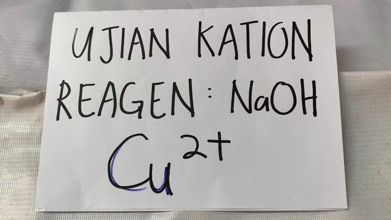 Ujian Pengesahan Kation menggunakan Reagen Natrium Hidroksida.