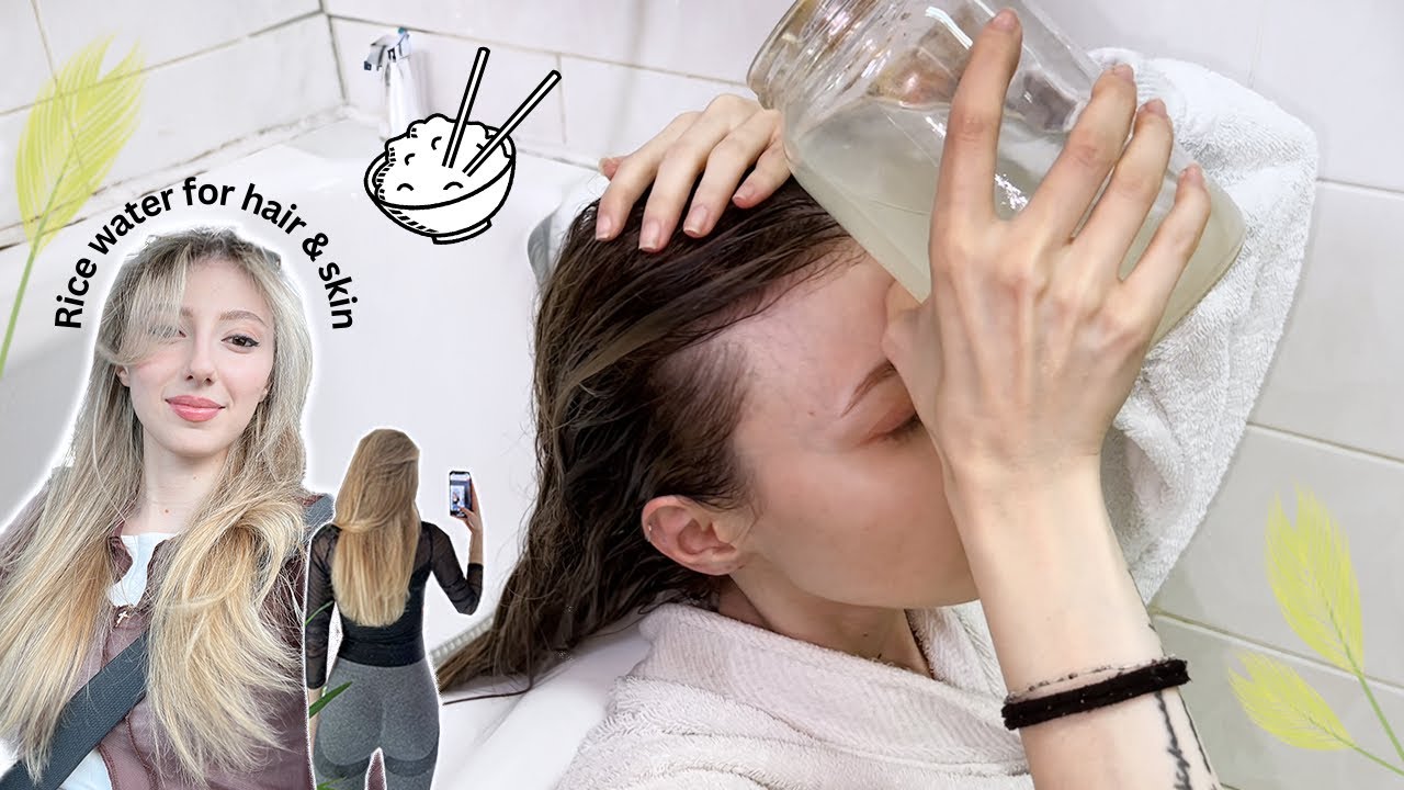 🍚 i tested Rice Water on my Hair & Skin for 1 month 😱 Before & After Results / how to