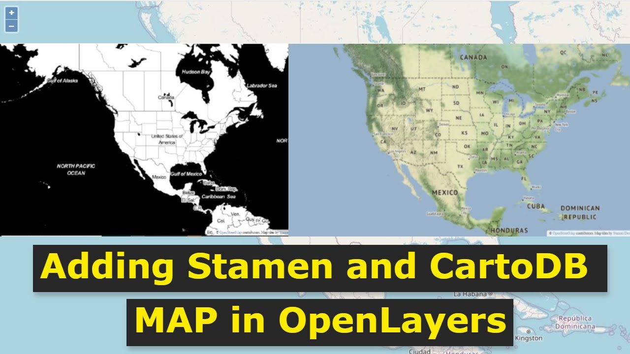 How to add Stamen and CartoDB Map in OpenLayers