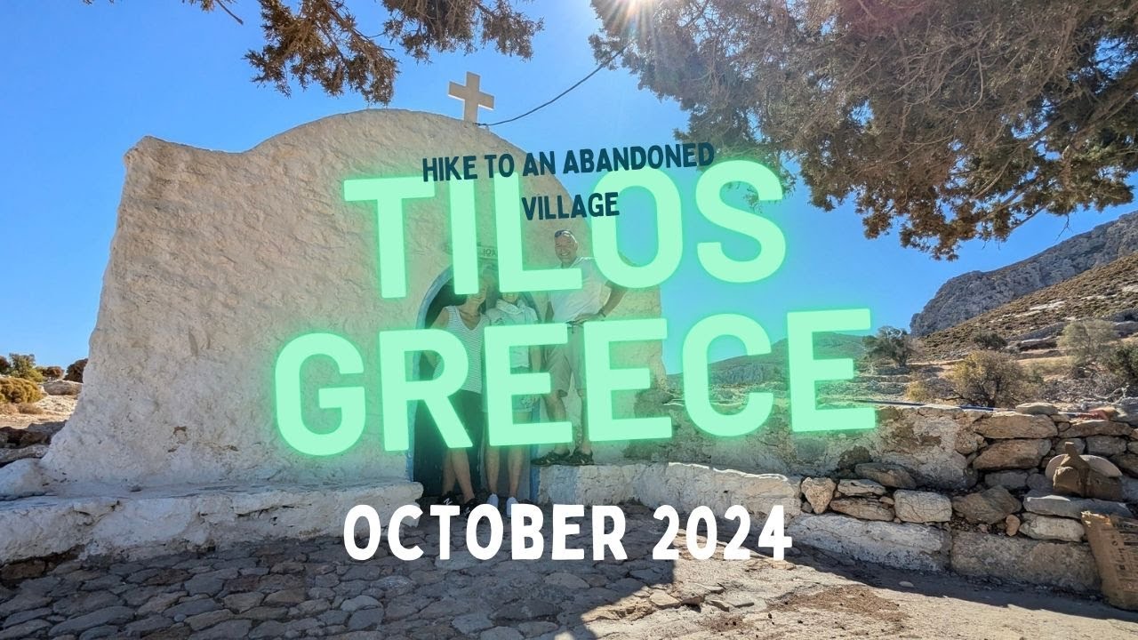 Hike to an abandoned village. Tilos, Greece. 1 October 2024. 4K HDR