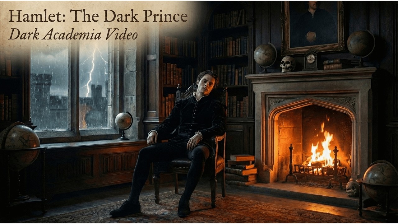Fall a sleep to Shakespeare: Hamlet Narrated Slowly for Deep Sleep (Ambient Rain & Fire)