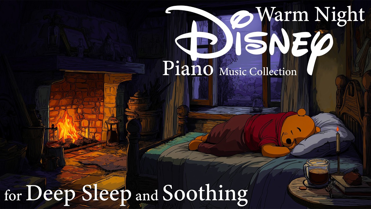 Warm Night Disney Piano 🕯️🌙 | Cozy Deep Sleep Music by Midnight Neighbors