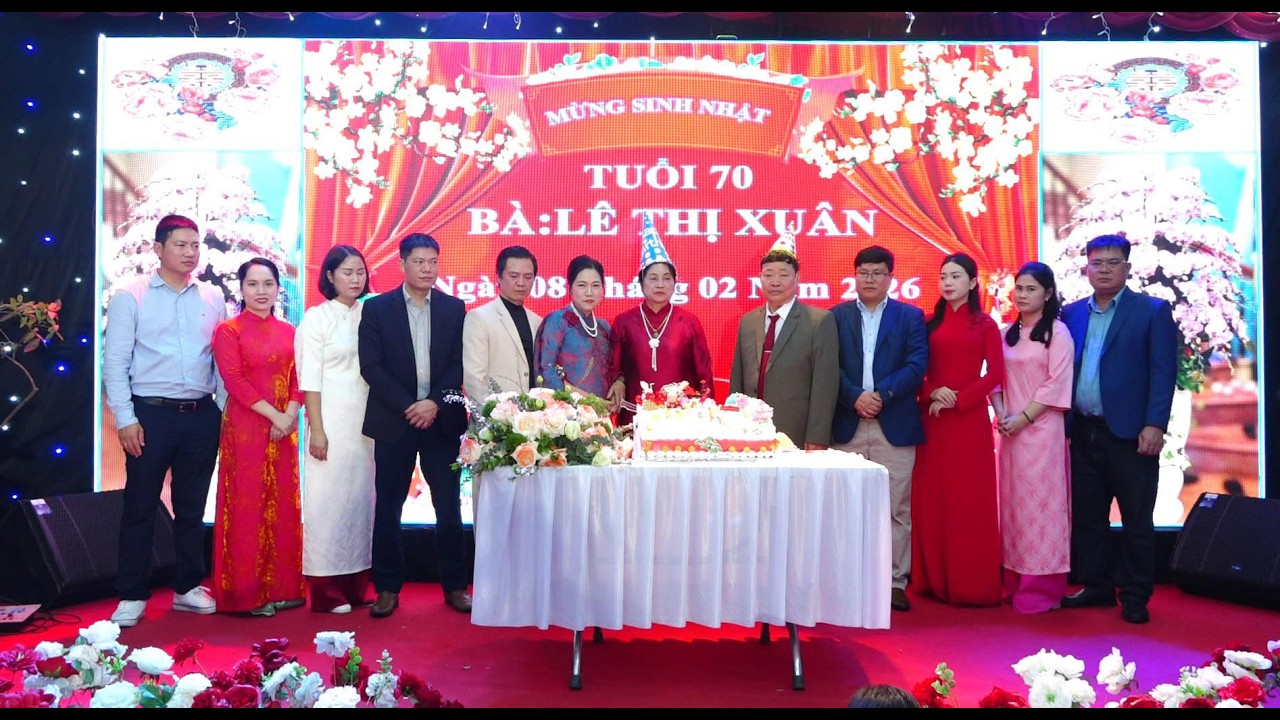 LỄ MỪNG SINH NHẬT CỤ LÊ THỊ XUÂN TUỔI 70 - Thôn 4 Thạch Đà, Yên Lãng - Quay phim: Việt Hà 0914406202
