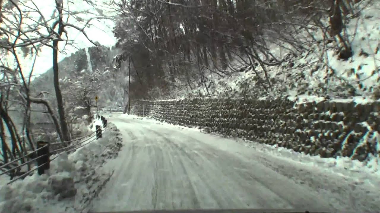 【車載動画】木崎湖周回道路(冬)
