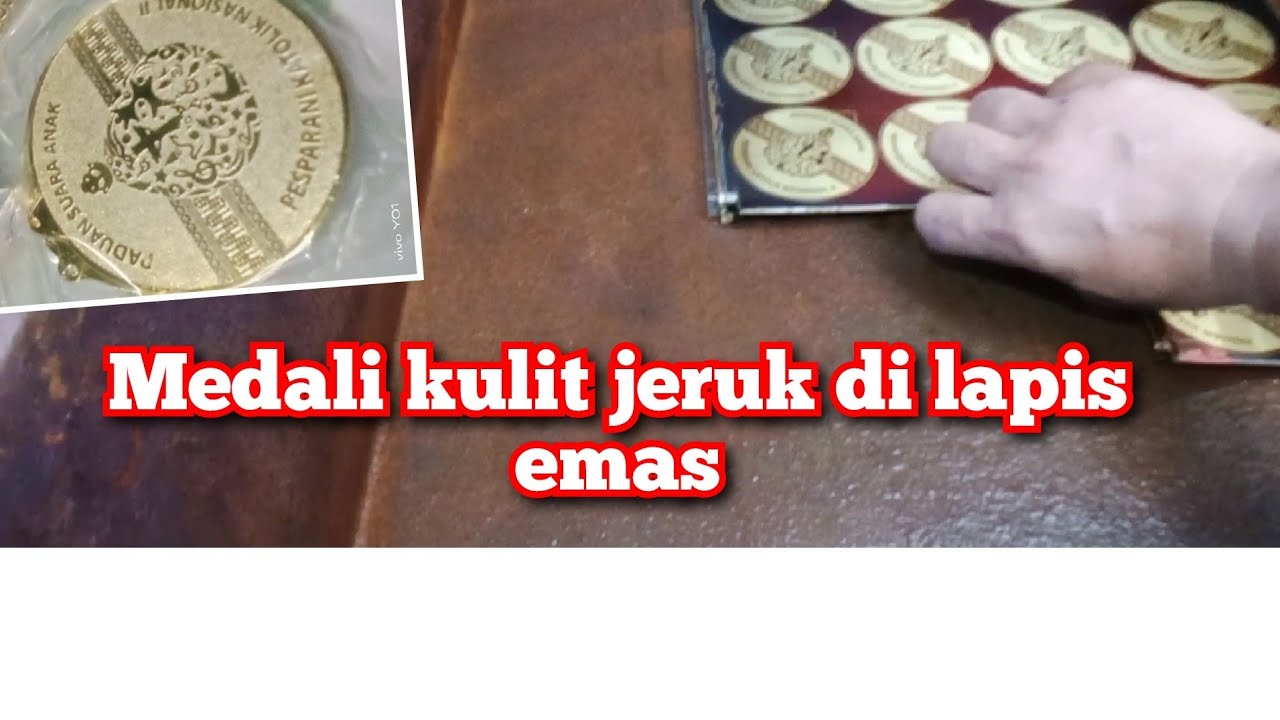 Cetak logam kuningan  2mm, kulit jeruk, di sepuh emas begini hasilnya