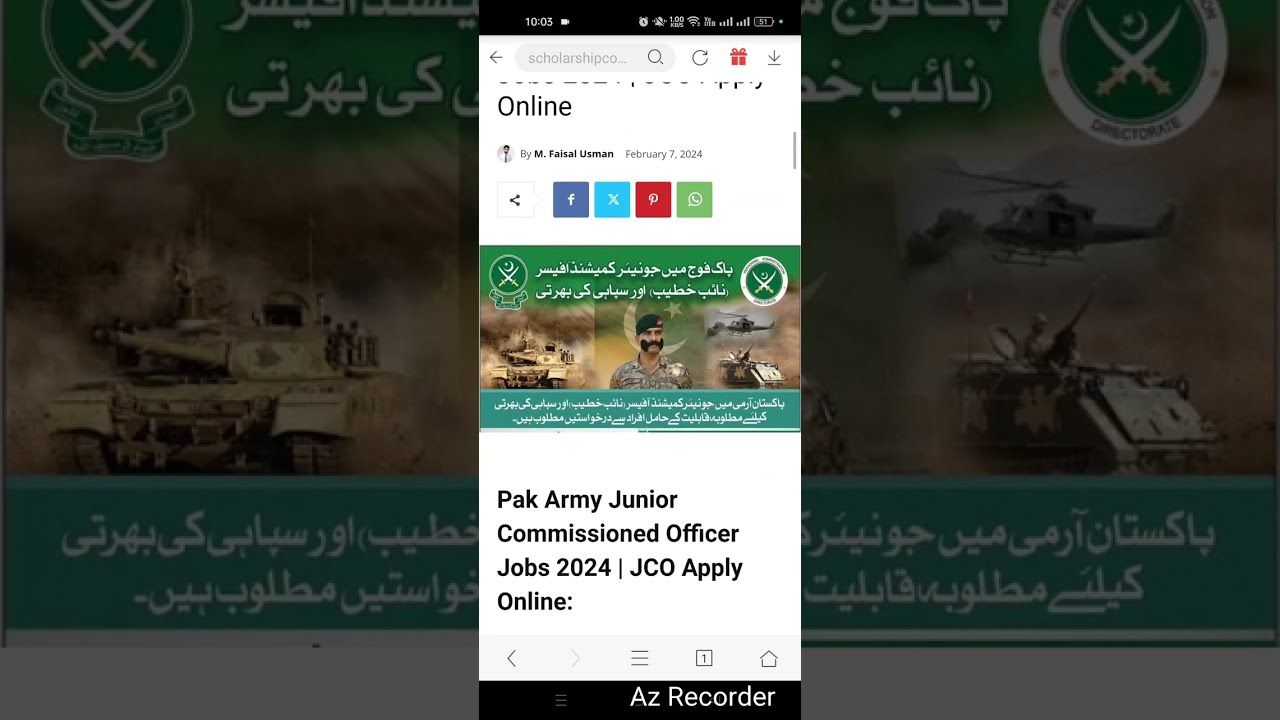 Pak Army Junior Commissioned Officer Jobs 2024 | JCO Jobs In Army l Join Pak Army