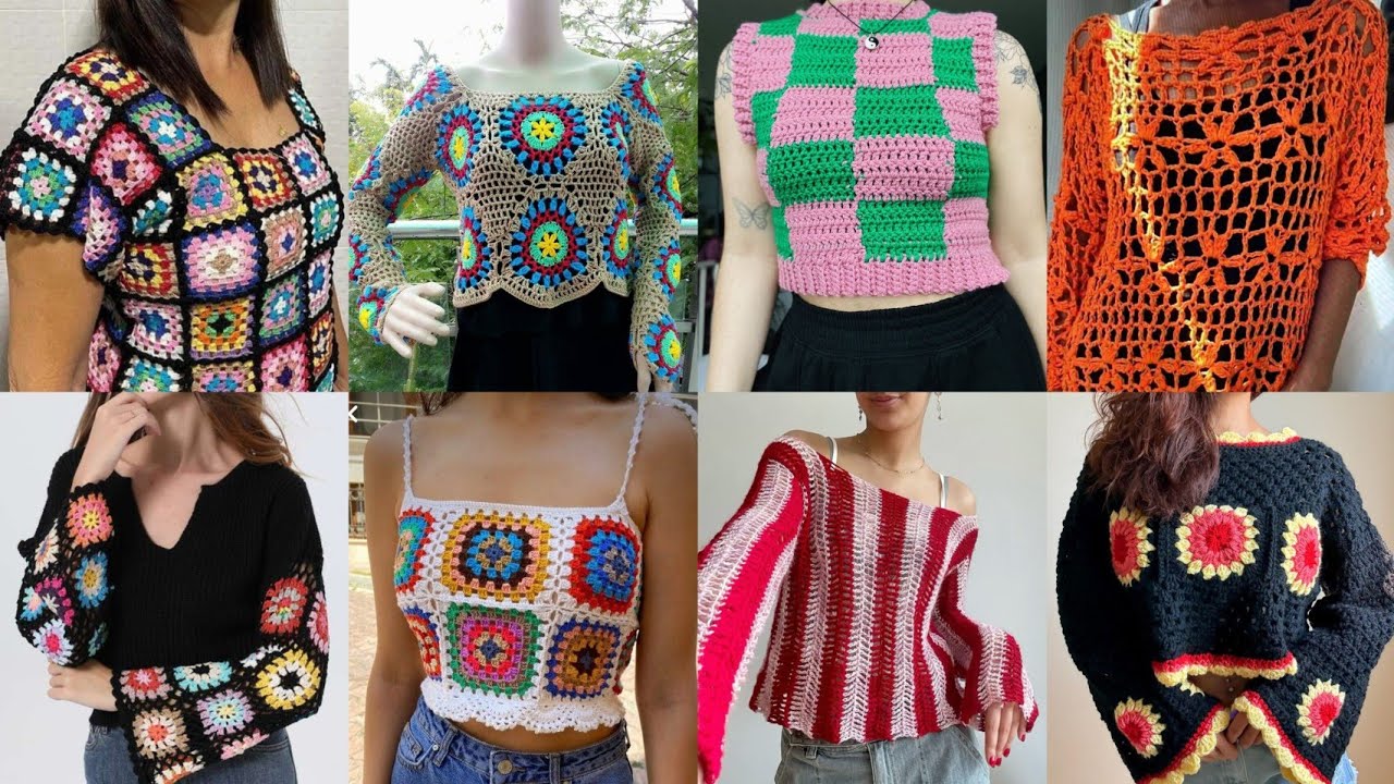 Crochet Top Blouse Latest New Design Ideas 2025|| Granny Square