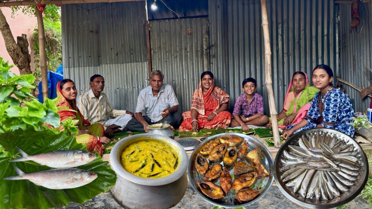 মায়ের আবদারে খিচুড়ি, নদীর চেলা মাছ আর ইলিশ ভাজা।