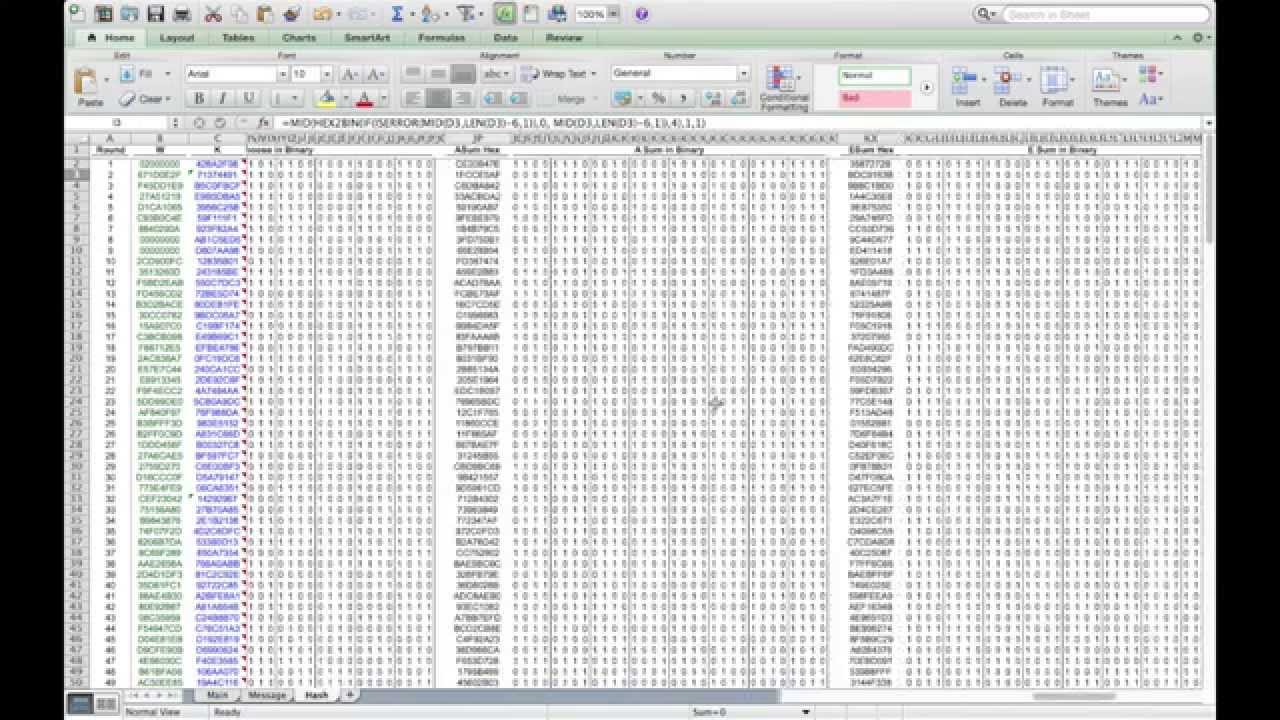 Mining Bitcoin with Excel